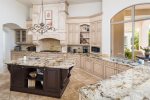 Fully Stocked Kitchen with charming island